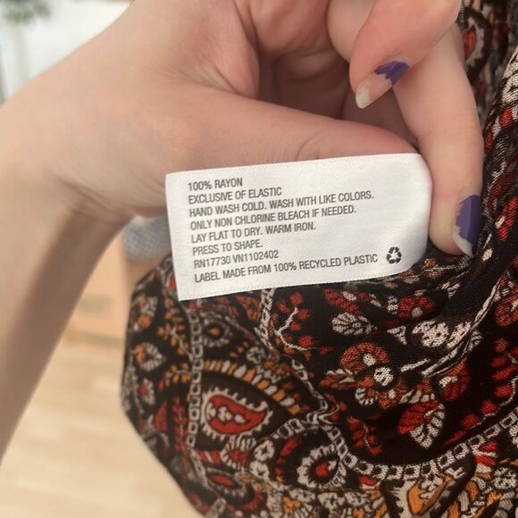 NWT! XHILARATION | Paisley Off-Shoulder Jumpsuit (XL) - Picture 9 of 9